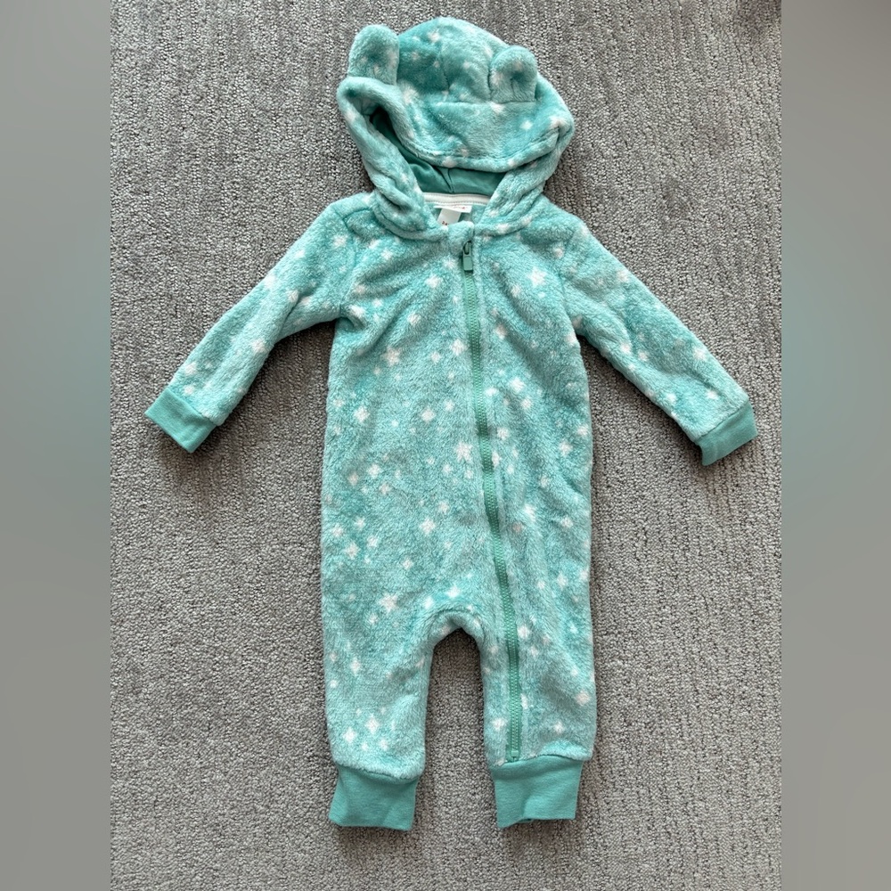 Cat & Jack Teal Star Print Footie